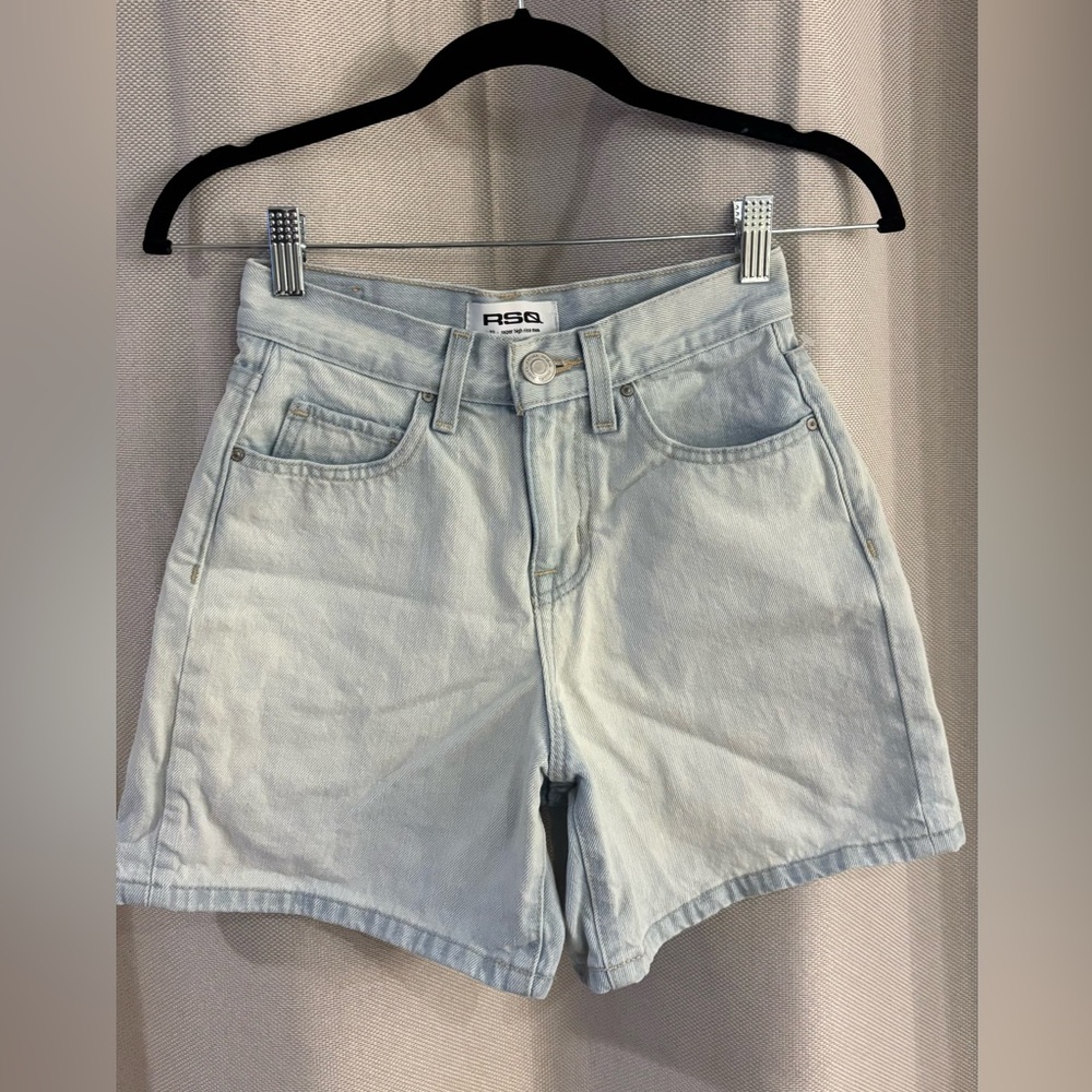 RSQ Blue Jean Shorts High-Waisted Vintage Style